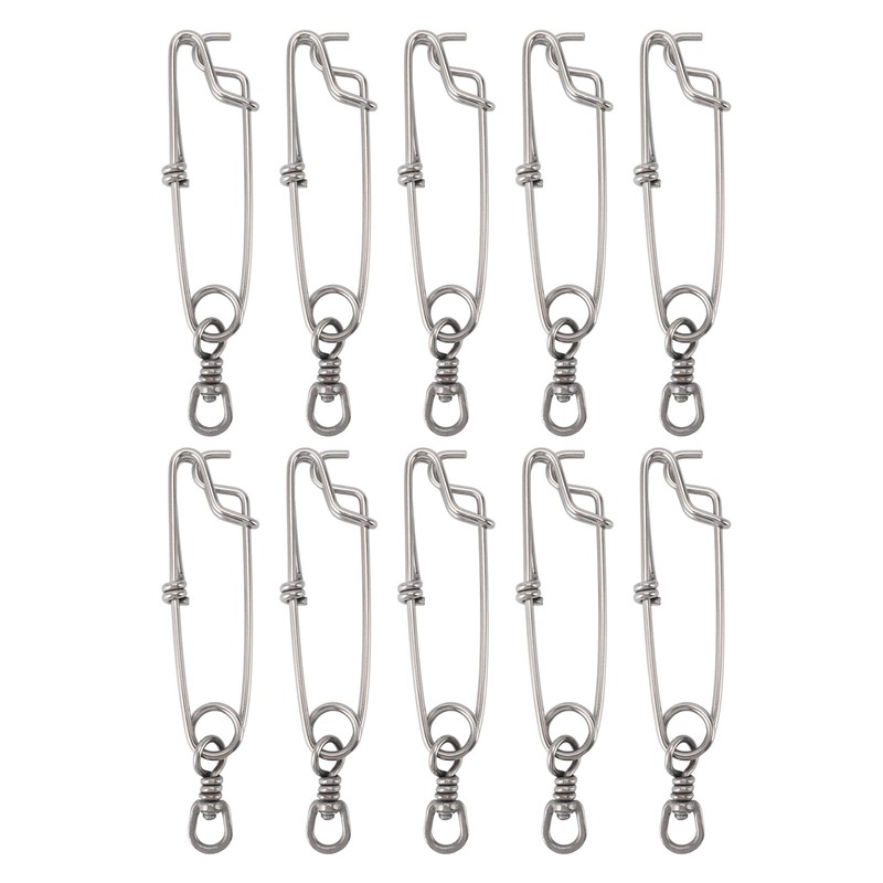 10 Set 3.8 X 150mm Fishing Snap Swivel 304 Stainless