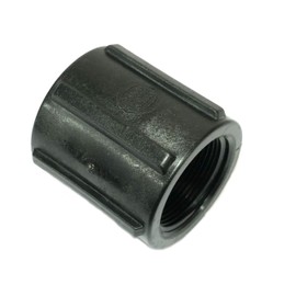 Pipe Coupling, 1 1/4 in, FPT, 150 PSI, Black