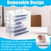 MUXHEL 2PCS 6 Tier Plastic Pencil Box Clear Pen Storage