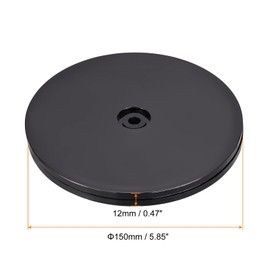 sourcing map 6inch Rotating Swivel Stand with Steel Ball Bearings Lazy Susan Base Turntable for Kitchen Corner Cabinets, Black