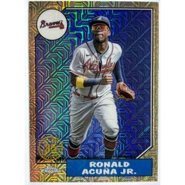 Ronald Acuna Jr Baseball Card 2021 Topps Update Silver Pack Mojo #T87C-74