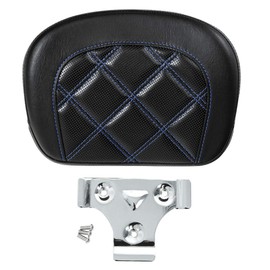 TCT-MOTORPARTS Passenger Sissy Bar Backrest Pad Fit for Harley Touring Road King CVO Electra Street Road Glide Solftail Heritage Classic 1994-2023 Blue Stitching