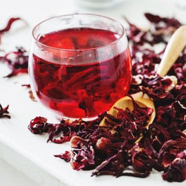 Dried Hibiscus Flowers 1 LB | 100% Natural | Herbal Tea | Cut & Sifted, Gluten Free, Non GMO | Strong Flavor | Loose Leaf Tea for Hibiscus Tea | Dried Leaves