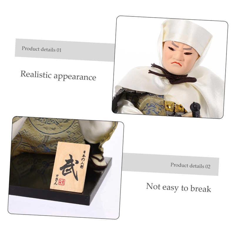 Kisangel Japanese Samurai Doll Decoration Traditional Figure Lightweight and Home