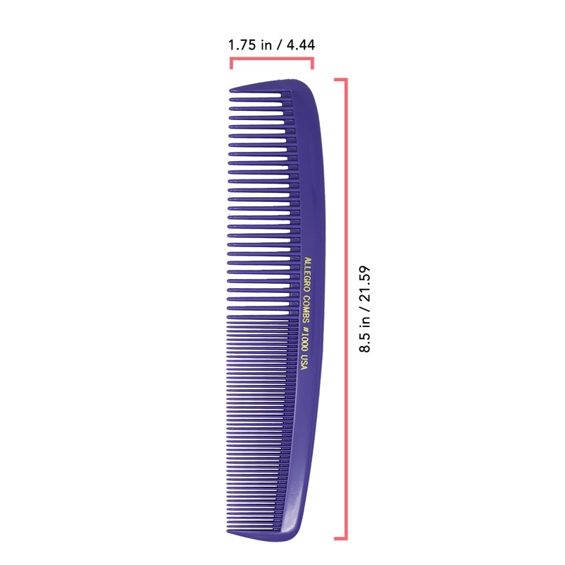 Allegro Combs 1000 X-Large Styling Comb Hair Cutting Barber Stylist