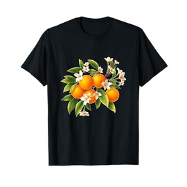 Elegant Orange Blossom Branch - Botanical Fruit Illustration T-Shirt