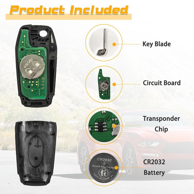 Key Fob Replacement Fits for Ford Fusion 2013 2014 2015