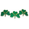 Irish Green Shamrock 3-Piece Lapel or Hat Pin &Tie Tack