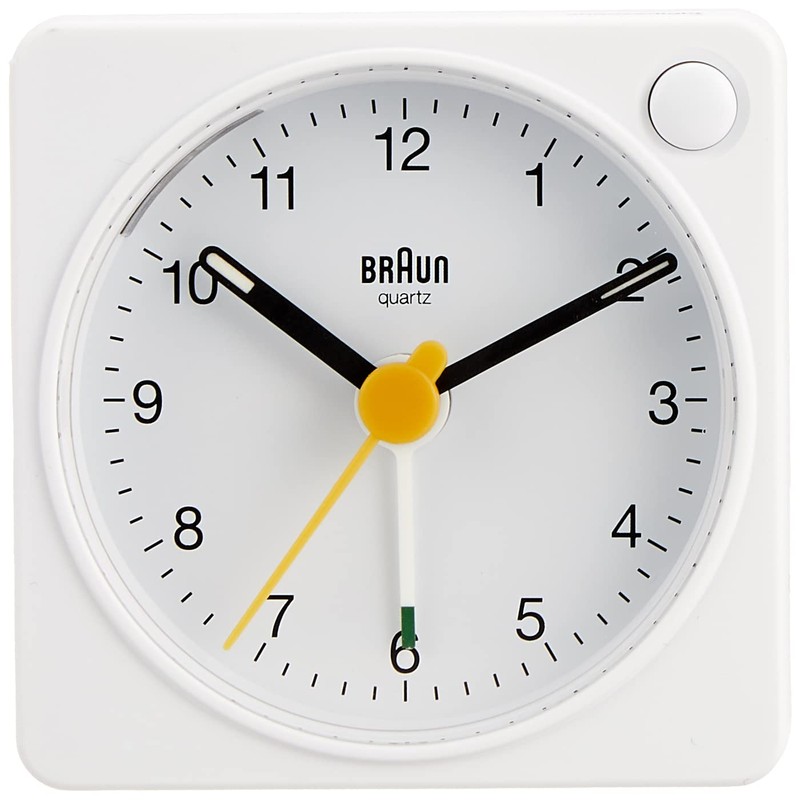 BRAUN/Brown Table Clock, Alarm Clock with Light, BC02XW Classic Analog