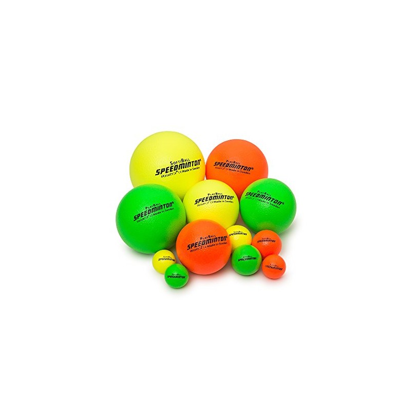 Speedminton Superball Foam Ball, Neon Yellow, 9 cm