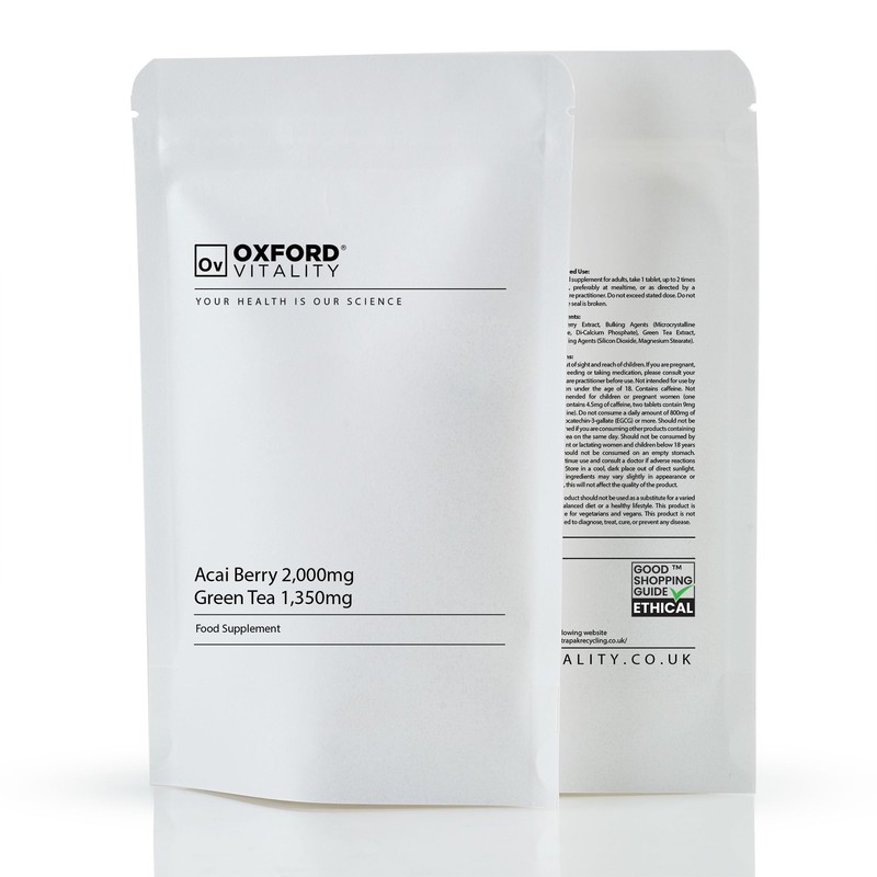 Acai Berry 2000mg & Green Tea 1350mg Tablets | Catechins