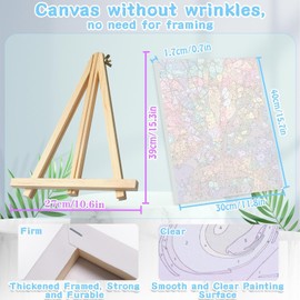 VIGEGU Paint by Numbers kit for Adults Beginner Framed - with Wooden Easel Gift Box,Paint by Numbers with Frame Colorful Life Tree DIY Adults' Paint-by-Number Kits for Wall Decor 12x16inch