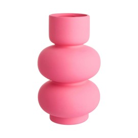 BUTLERS Bubble Decorative Vase Diameter 15 cm Height 25 cm Stoneware Pink Modern Decoration for Living Room and Table Decoration Flower Vase for Tulips, Roses, Pampas Grass or Dried Flowers