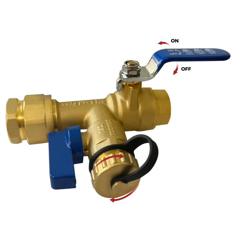 CAMPLUX 3/4 Inch IPS Isolator Tankless Water Heater Service Valve