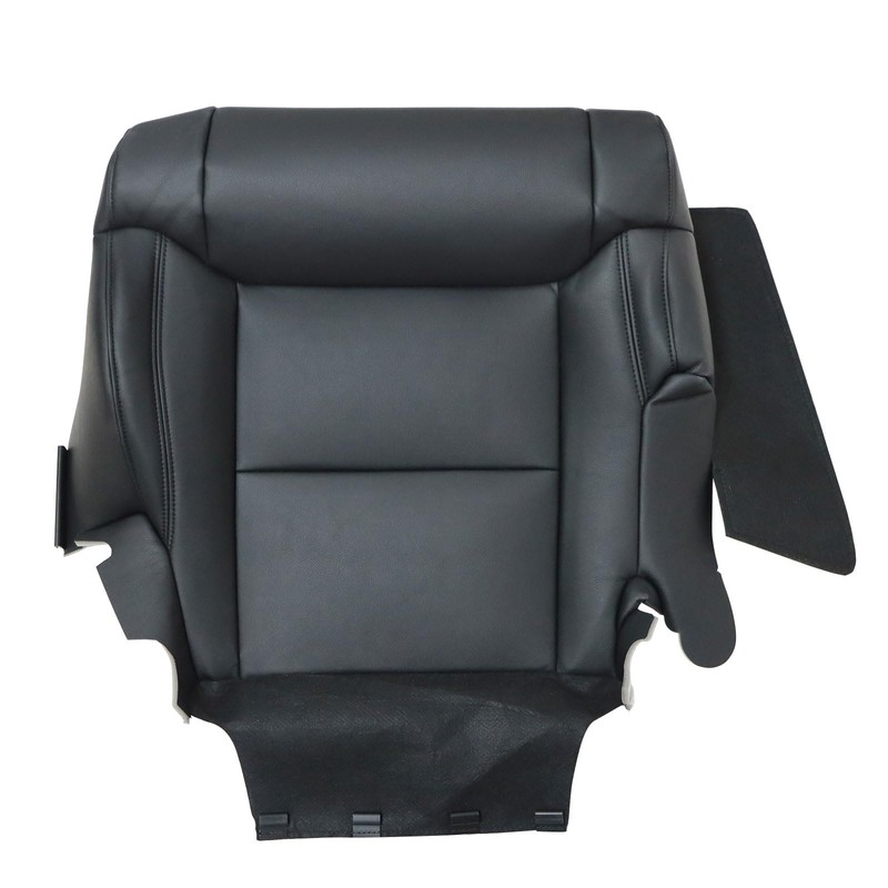 SecosAutoparts Driver & Passenger Bottom Replacement Black Leather Seat Covers