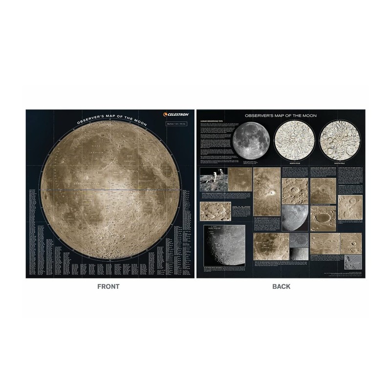 Celestron 93704 Observer’s Map of The Moon