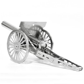 TIETHEKNOT Stainless Steel Mini Cannon Model 18th–19th Century Historical Replica for Desktop Decor and Collectibles Length 9 inches Firecracker