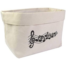 Large 'Music Notes' Canvas Organiser/Storage Bag (OR00015733)