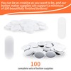 100 Sets 75mm/3inch Button Making Supplies, Pin Back Button Parts