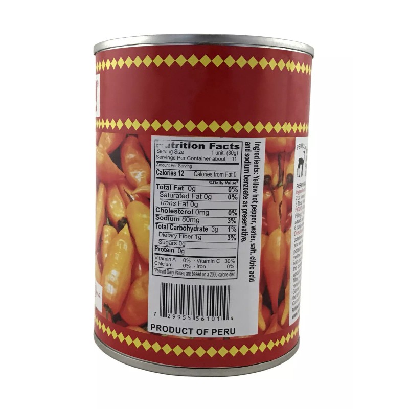 Inca's Food Canned Peruvian Yellow Hot Pepper 20 oz.
