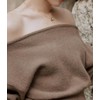 AIDAYOU Necklace Pendant Two Loops Rings Interlocking Circle Chain Necklace