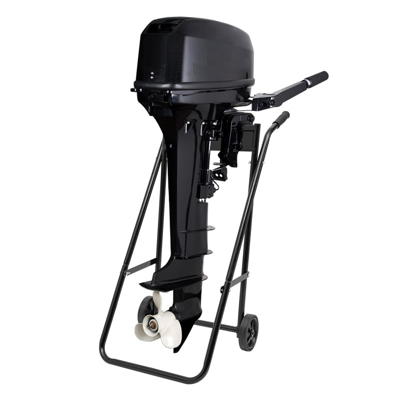 DYNAMI Outboard Boat Motor Stand Cart Dolly,Folding Engine Support Stand