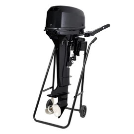 DYNAMI Outboard Boat Motor Stand Cart Dolly,Folding Engine Support Stand w/2 Wheels,Cold-Rolled Steel Heavy Duty Engine Carrier Cart,Suitable for Outboard Motors Within 30 Horsepower