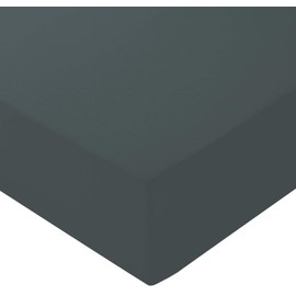 NIYS Luxury Bedding 100% Egyptian Cotton 10"/25CM Fitted Sheets (Charcoal, Double)