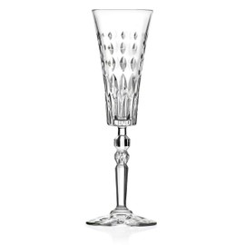 Toasting Flute Glass -Champagne - Flutes - Set of 6 Flute Crystal Glasses - Wedding Toasting Flutes - Designed - 7 oz - by Barski - Made in Europe