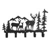 VIVICOMFY Metal 5-Hook Deer Storage, Powder Coated Wall Mount, 15.8x9.65x1.1