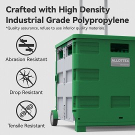 Allottex Outdoors Box Trolleys Foldable Collapsible Mobile Cart - Red