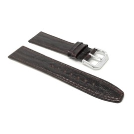 20mm Slim Semi-Glossy Brown Leather Smartwatch Band Strap fits Skagen Hagen, Signatur, Hald & Many More