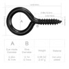 Aovchei 1" Black Heavy Duty Eye Screws, 150 Pack |