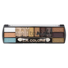 L.A. COLORS Day To Night 12 Color Eyeshadow Palette, Sunset, 0.28 oz. (CES425), Powder