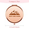 Gift for Geology Lover Rock Collector Compact Makeup Mirror for
