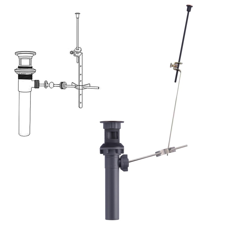 Bathroom Sink Drain with Lift Rod, Oil Rubbed Bronze Sink