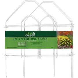 SIM SUPPLY Best Garden 8 Ft. White Galvanized Wire Folding Fence - 1 Each