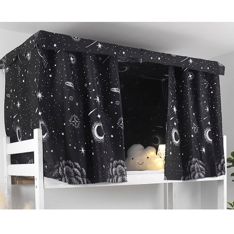 OhMill Students Dormitory Bunk Bed Curtain Drapery Lightproof Dustproof Canopy