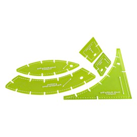 Namvo 5-teiliges multifunktionales Patchwork-Schablonen-Quilt-Schablonen-Werkzeugset, DIY-Näh-Quilt-Schablone, Zuhause, täglicher Gebrauch, Patchwork-Lineal