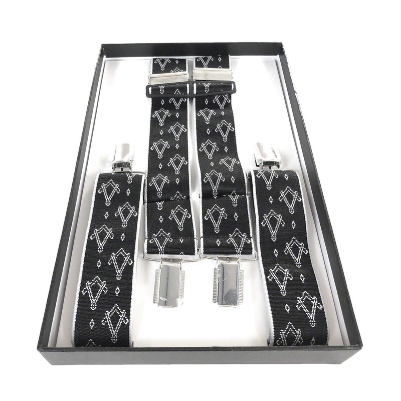 THE MASONIC COLLECTION - Mens Braces (Suspenders) With Square and