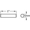 Desunia 5mm "Cylinder" Cabinet Shelf Support Pegs - Polished Nickel