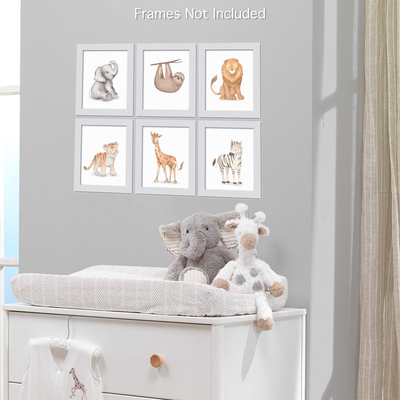 Lambs & Ivy Watercolor Safari Jungle Animals Unframed Nursery/Child Wall