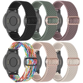 6 Colours 18 mm 20 mm 22 mm Nylon Watch Straps Garmin Venu 2 Plus / Venu Sq 2 / Vivoactive 3 5 Smart Watch Strap Quick Release Straps Replacement for Garmin Vivoactive 4, Forerunner 55 645/255/245