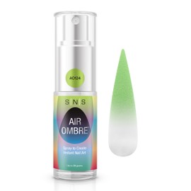 SNS Healthy Natural Nails SNS Air Ombre Nail Spray Powder (Green, AO124) - Nail Art Manicure Designs Using Spray-On Tech - For Beginner Nail Techs & DIY Enthusiasts - Works With Dip Powder, UV Gel & Acrylic