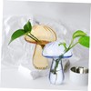 Mipcase 2 Pcs Mushroom Glass Vases Creative Hydroponics Plant Containers