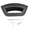 SPARES2GO Black Door Handle Futura Lever Latch Kit for Hotpoint