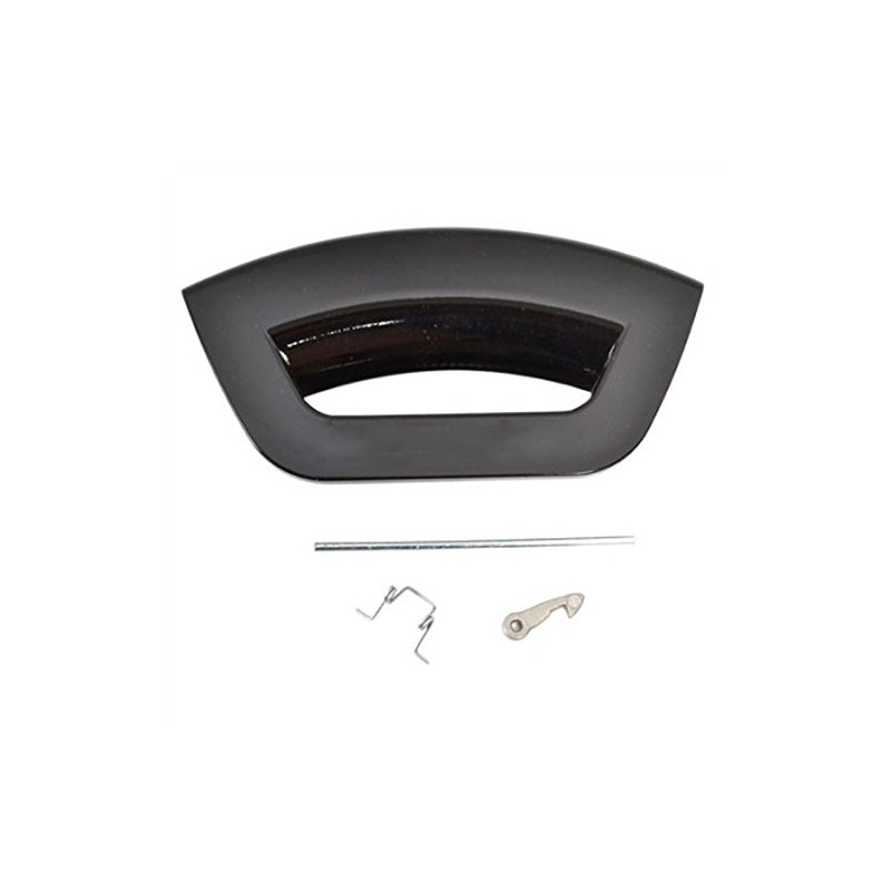 SPARES2GO Black Door Handle Futura Lever Latch Kit for Hotpoint