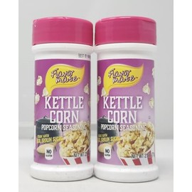 2 Pack of Popcorn Seasoning 2.5oz Shakers You Choose Butter Kettle Corn Ranch White or Nacho Cheddar (2.5oz, Kettle Corn)
