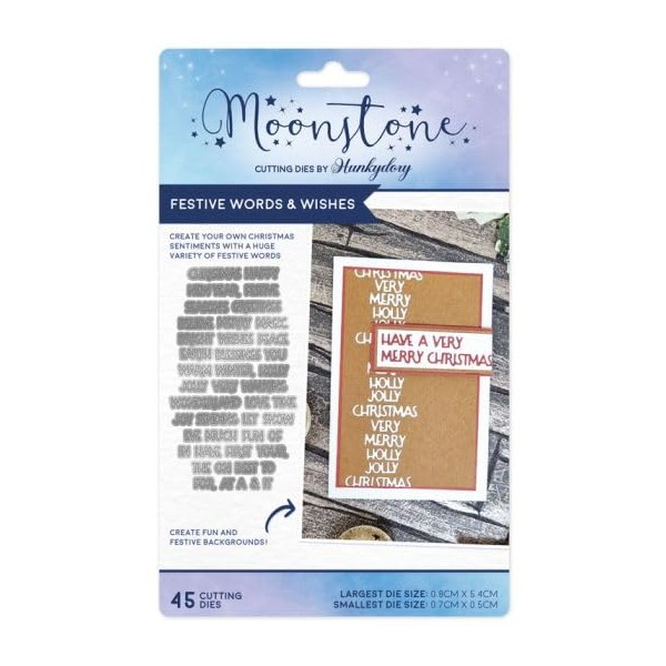 Hunkydory - Moonstone Dies - Festive Words & Wishes -