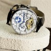 TIME100 Men's Automatic Watch Self Winding Mechanical Watch Genuine Leather